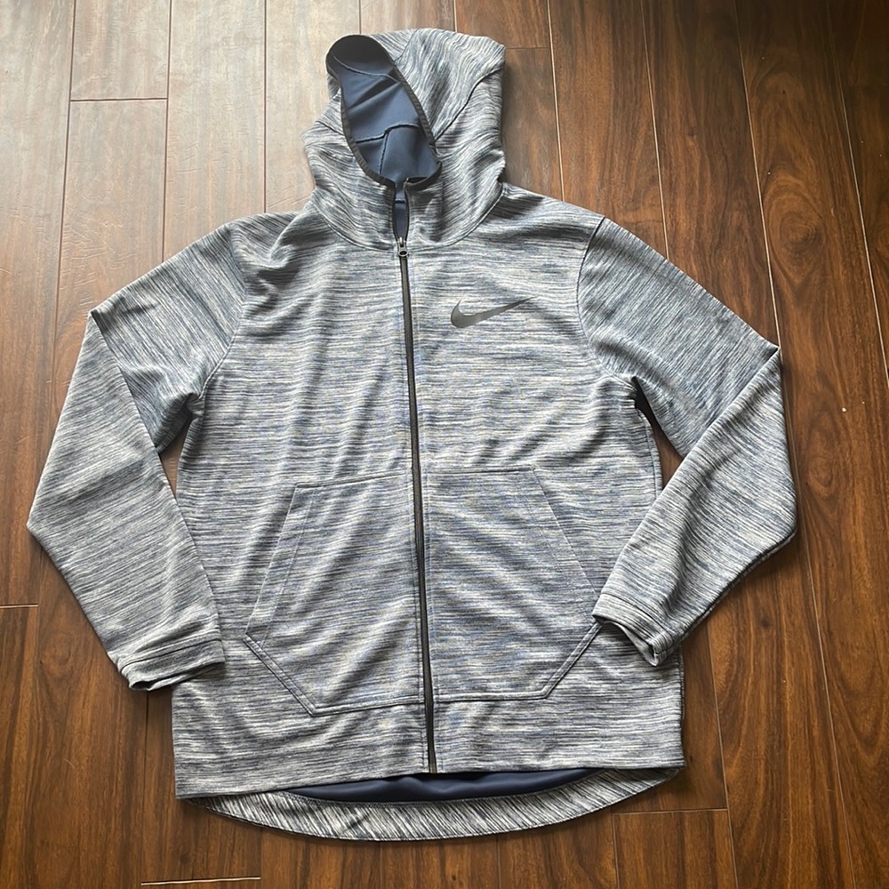 Nike Spotlight Full-Zip Basketball Hoodie Grey